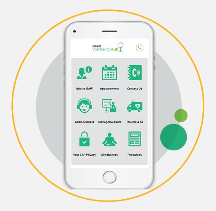 Download our Drake  WellbeingHub mobile app